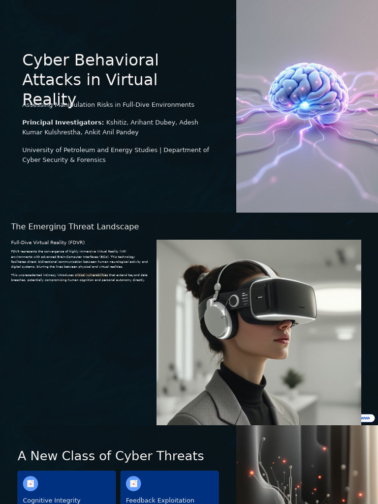 Cyber Behavioral Attacks in Virtual Reality | PDF | Virtual Reality ...