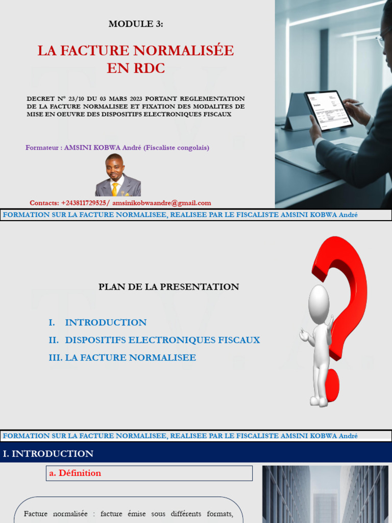 Réglementation de la Facture Normalisée RDC | PDF | Facture | Taxe sur ...