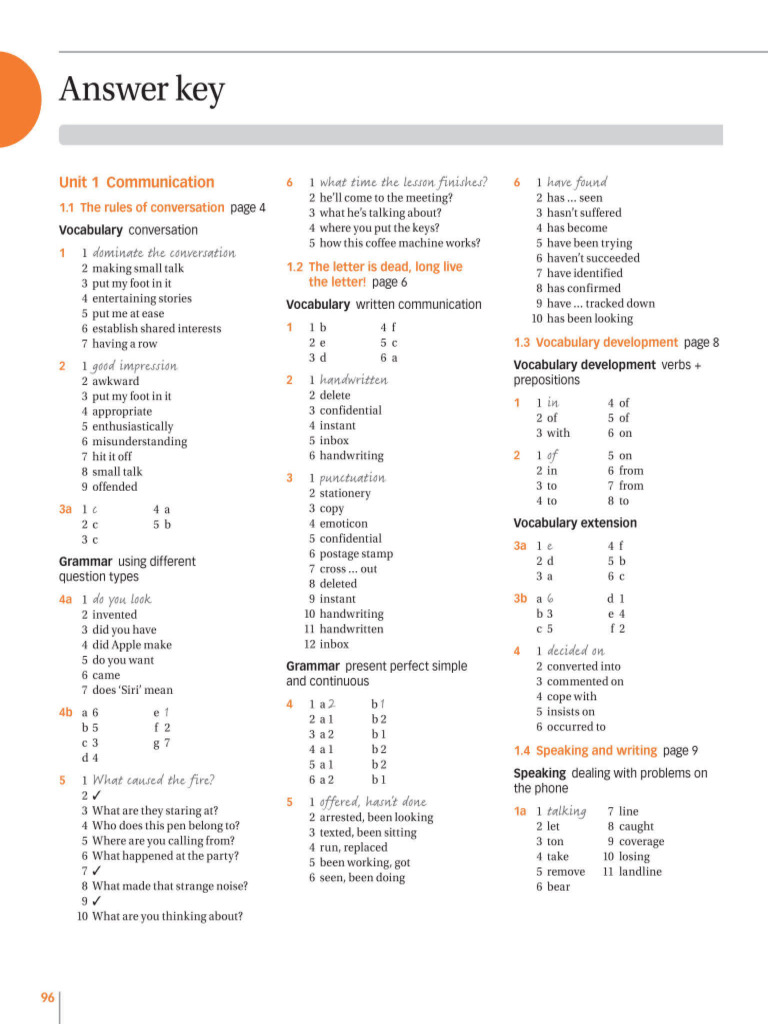 Answer Key | PDF