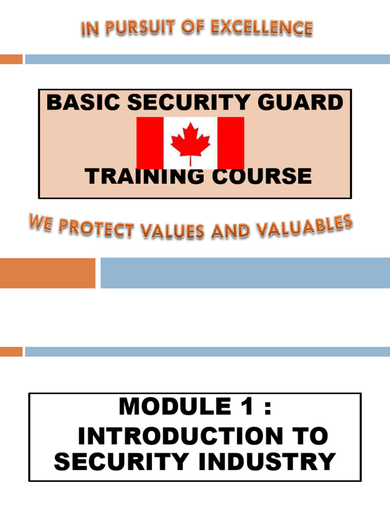 Basic Security Guard Training Overview | PDF | Security Guard | Police