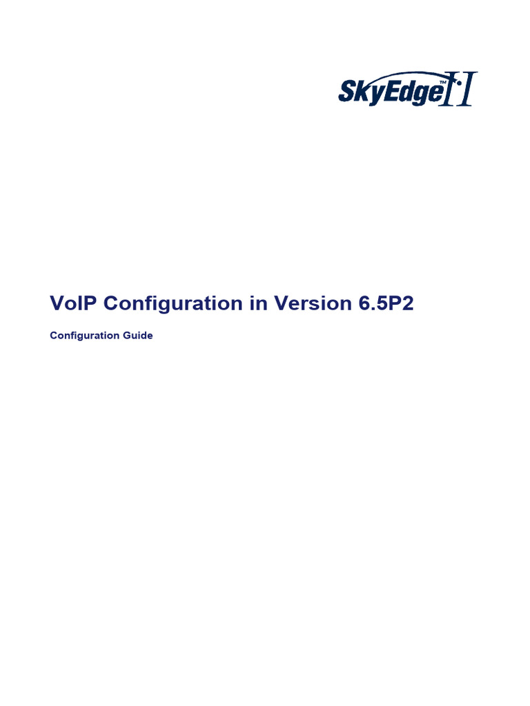 VoIP Configuration Guide 6.5P2 | PDF | Voice Over Ip | Session ...