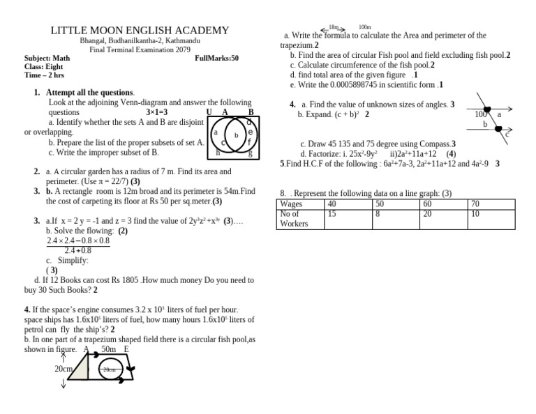 Classs 8 Math New | PDF | Area | Elementary Geometry