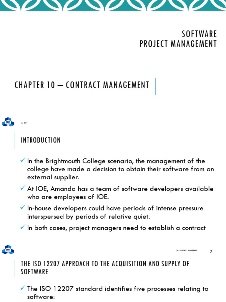 Contract Management in Software Projects | PDF | Business