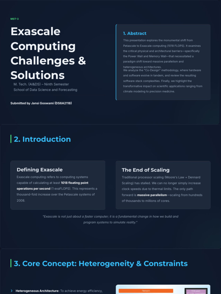 Jansi - Exascale Computing Challenges | PDF | Parallel Computing ...
