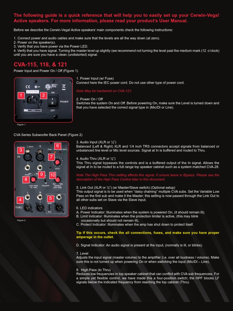 Cva Quick Setup Guide | PDF | Microphone | Equalization (Audio)