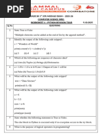Class 12 Python Revision Worksheet | PDF | Parameter (Computer ...