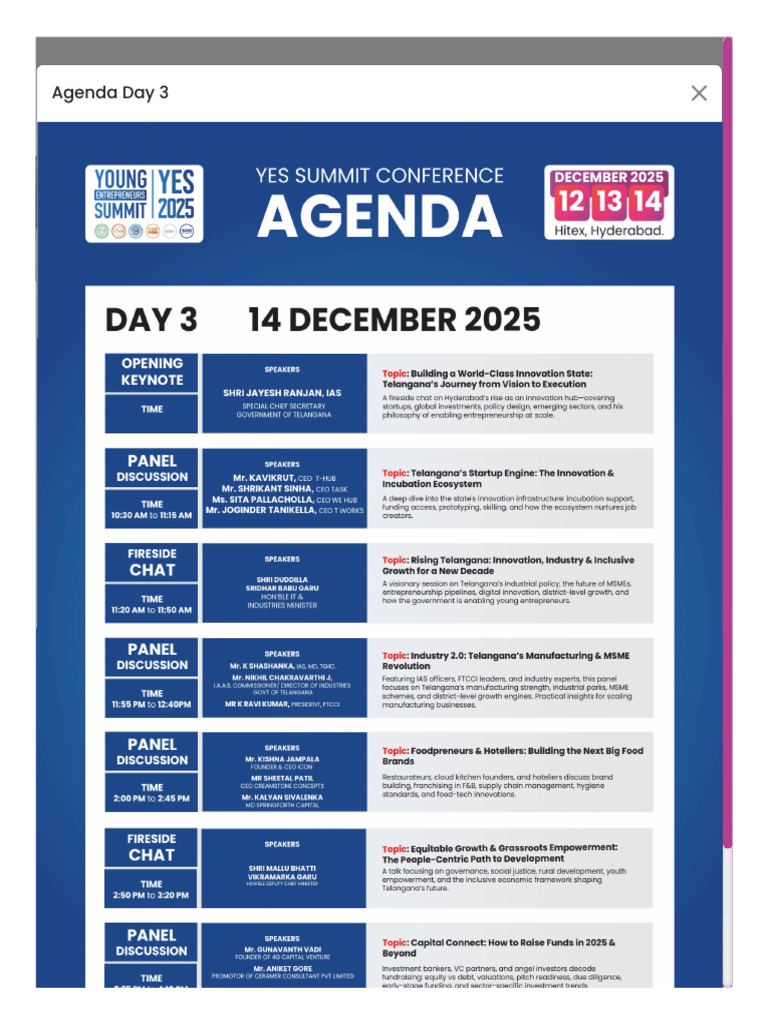 YES 2025 - Agenda 3 | PDF