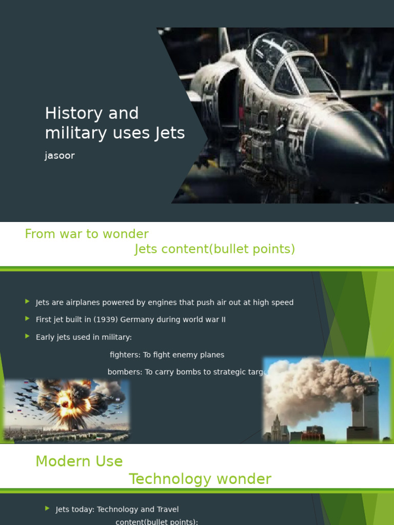 Evolution of Jets: Military to Modern Use | PDF | Jet Engine | Fighter ...