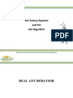 Ant Colony Systems and The Ant Algorithm: Department of Biomedical, Industrial and Human Factors Engineering