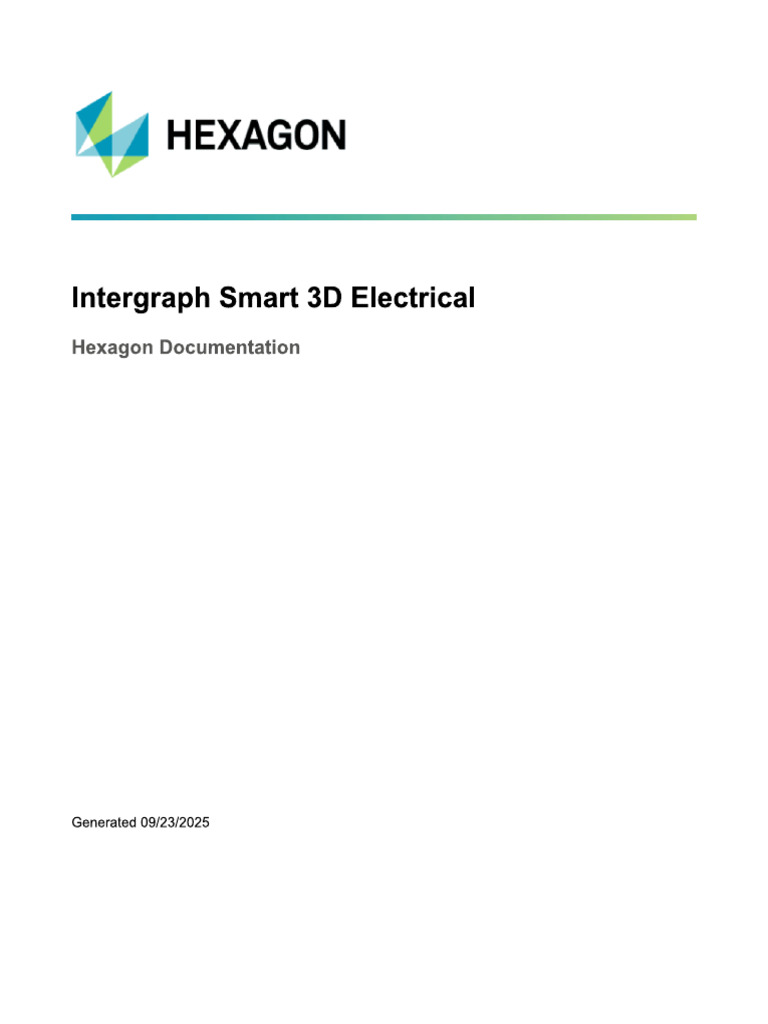 Smart 3D Electrical - Tutorial | PDF