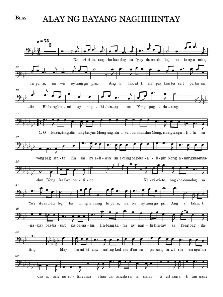 Alay NG Bayang Naghihintay-Bass | PDF