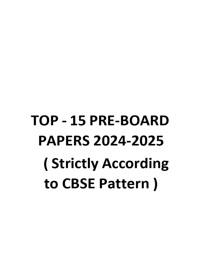 15 Set Prebpoard Class 10 | PDF
