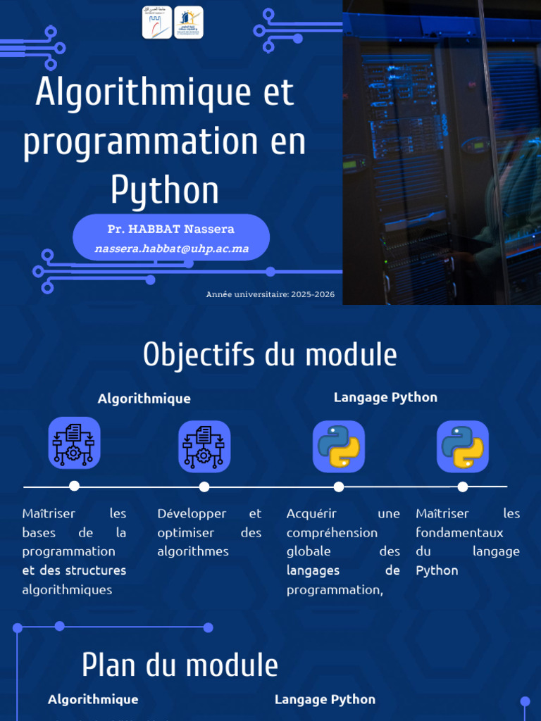Algorithmique et Programmation Python | PDF | Programmation ...