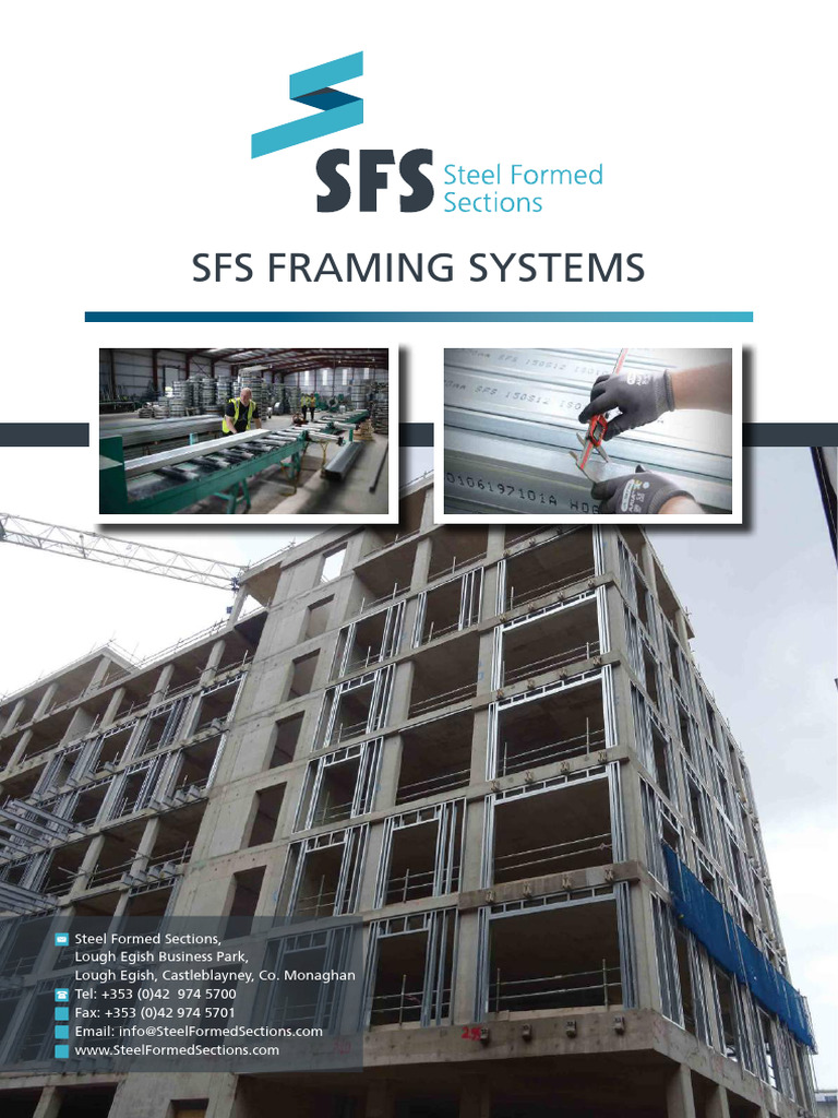SFS Steel Framing Systems Overview | PDF | Drywall | Concrete