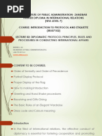 VIP Seating Protocol and Etiquette | PDF | Ambassador