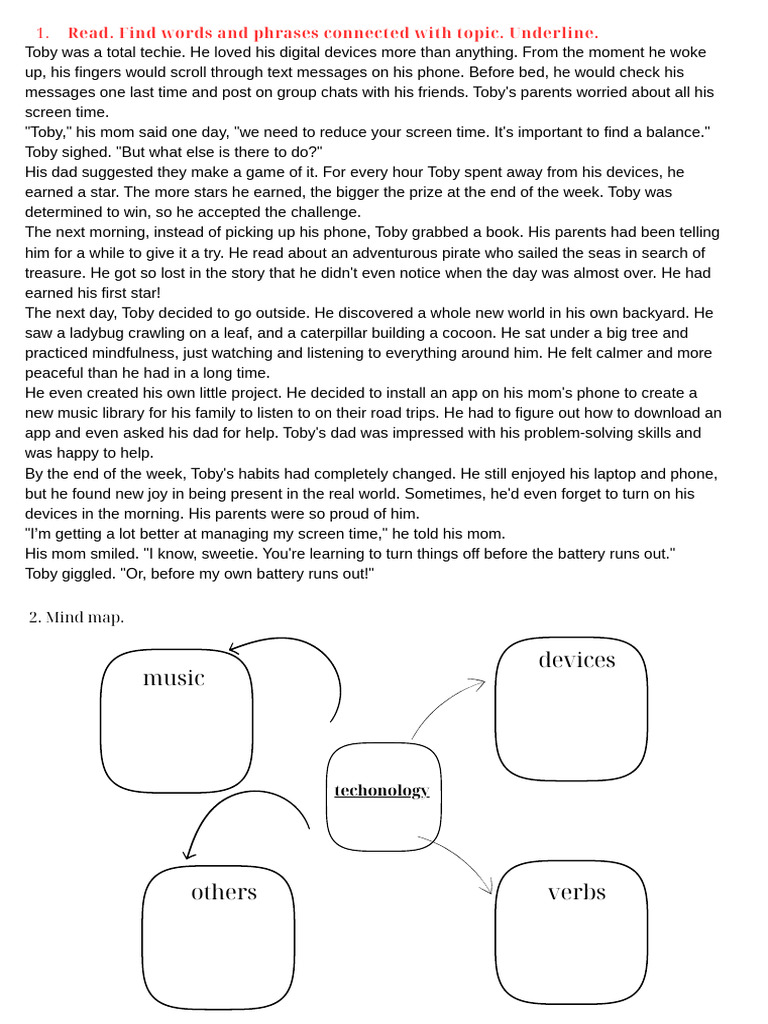 Music Devices: Read. Find Words and Phrases Connected With Topic ...