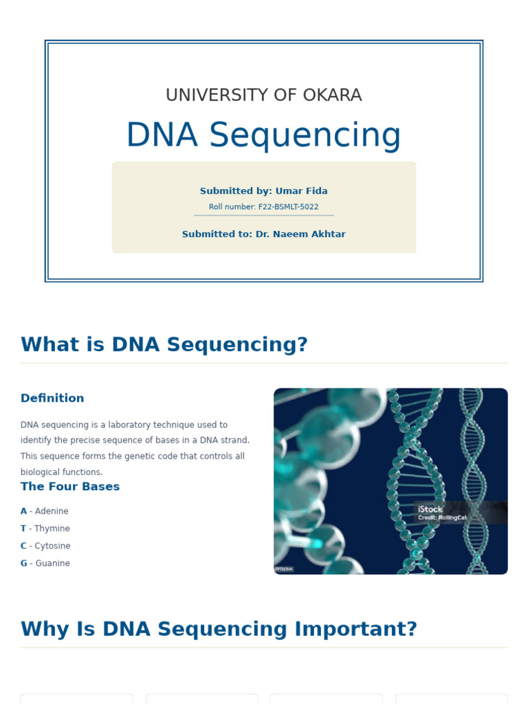 DNA Sequencing Techniques Overview | PDF | Dna Sequencing | Dna