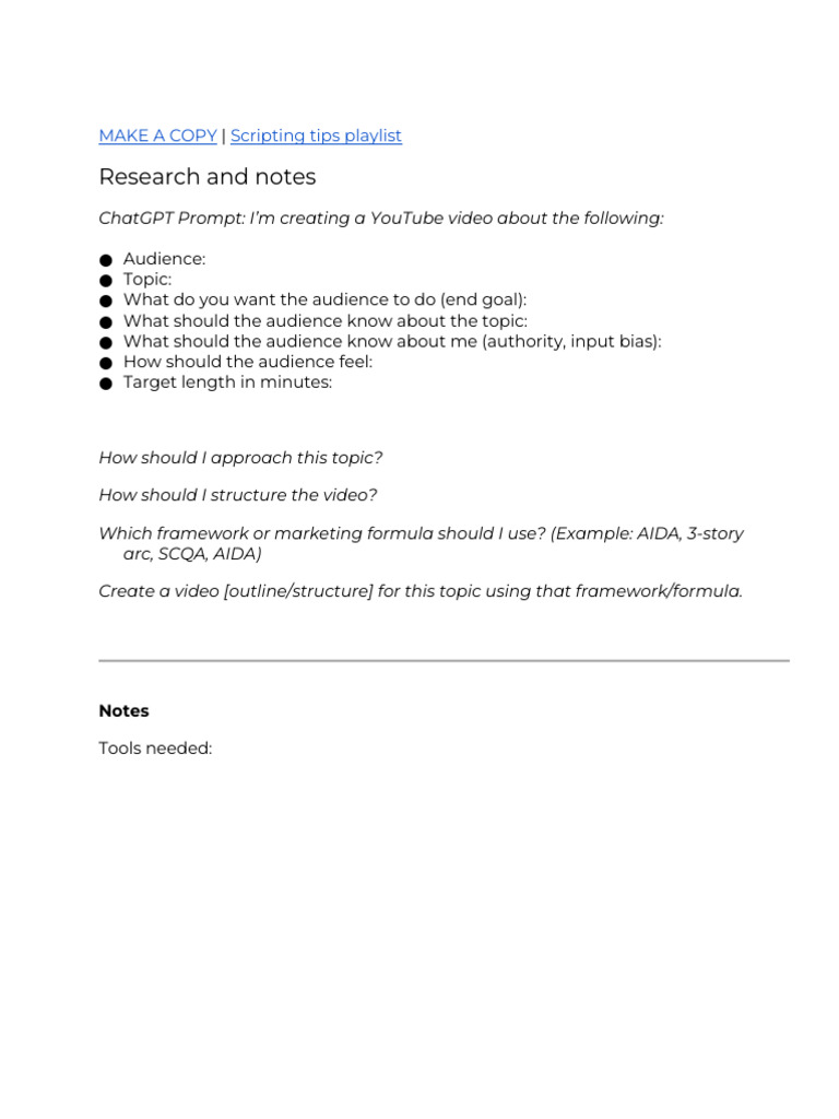 YouTube Video Scripting Tips | PDF