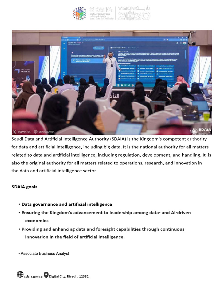 Data Analyst Job at SDAIA, Riyadh | PDF | Data | Artificial Intelligence