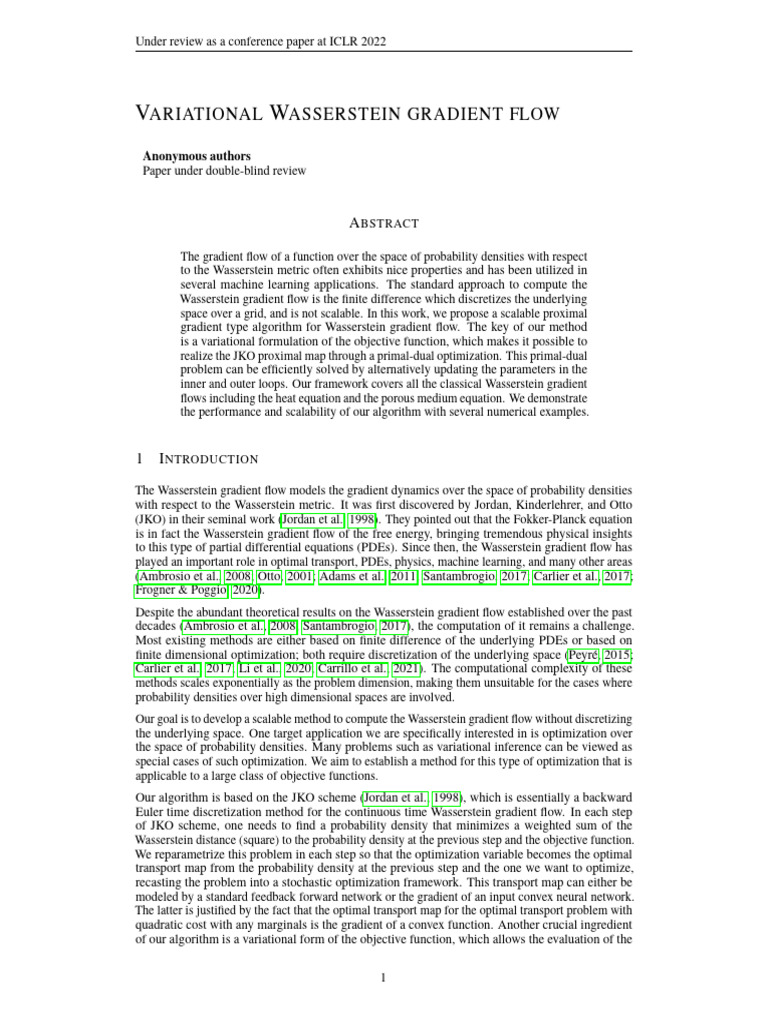 Scalable Wasserstein Gradient Flow Algorithm | PDF | Mathematical ...