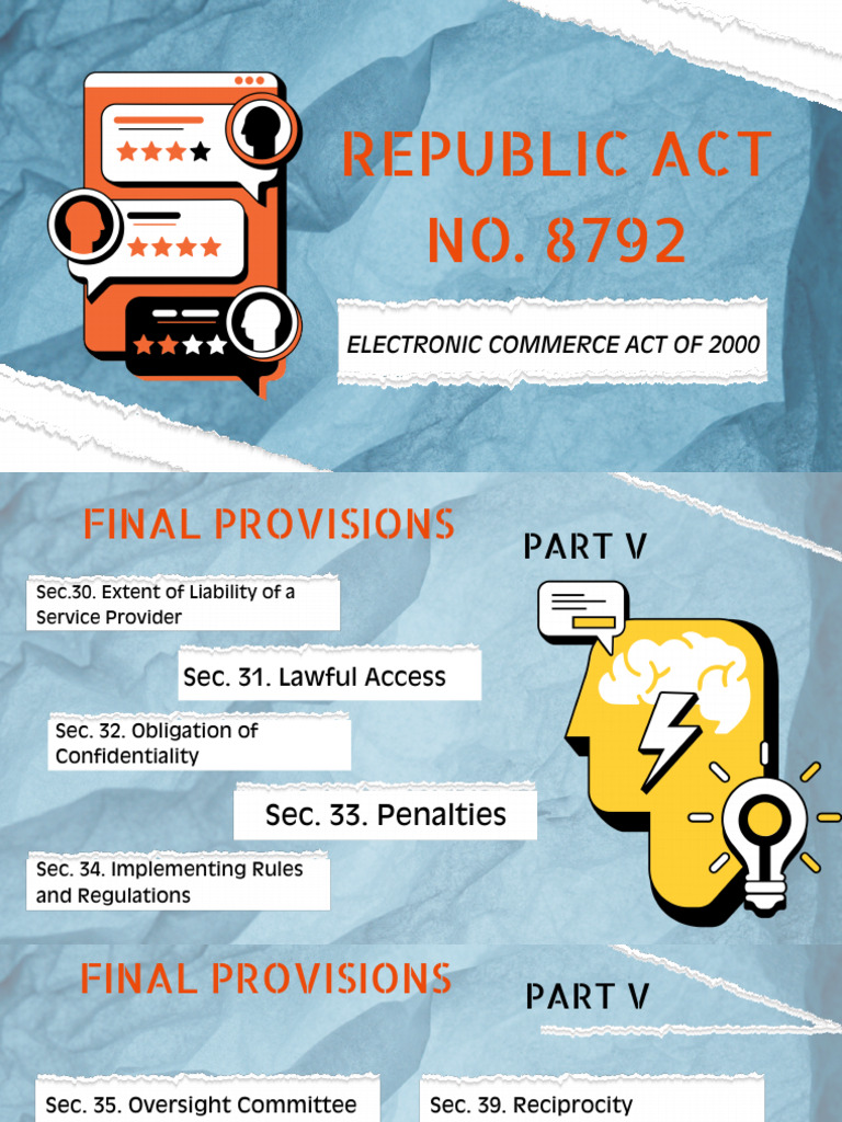Ra 8792 | PDF