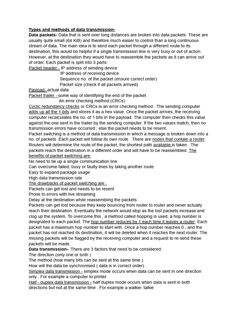 Data Transmission Methods Explained | PDF | Public Key Cryptography ...