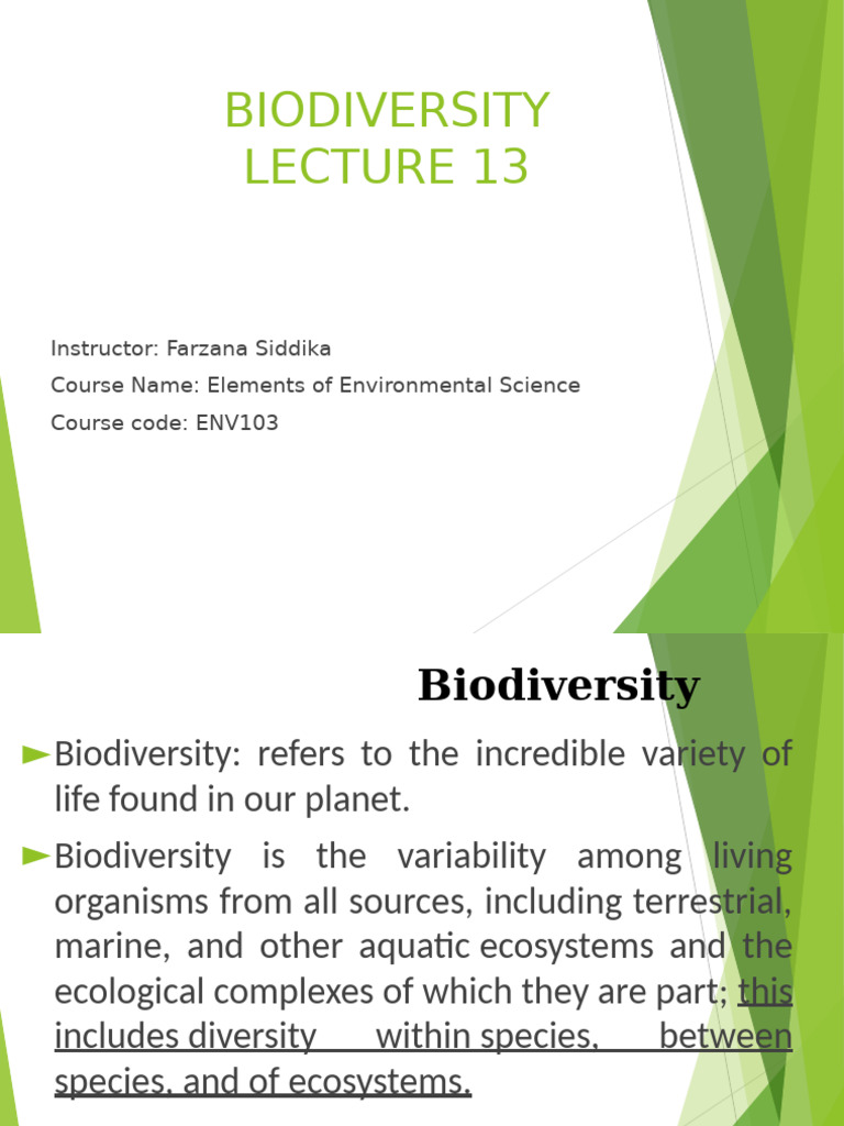 Understanding Biodiversity and Extinction | PDF | Natural Selection ...
