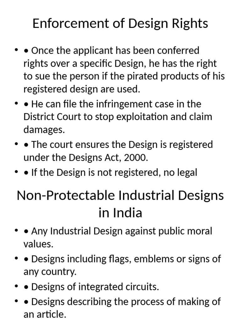 Enforcement and Registration of Design Rights | PDF