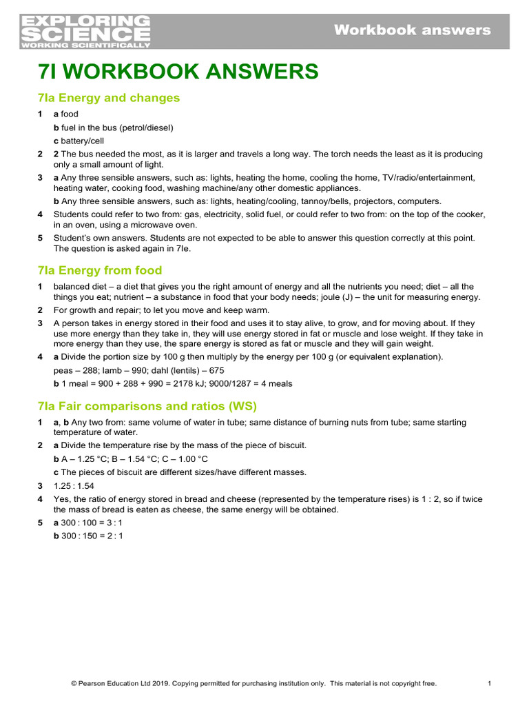 Energy Concepts Workbook Answers | PDF | Fuels | Power Station