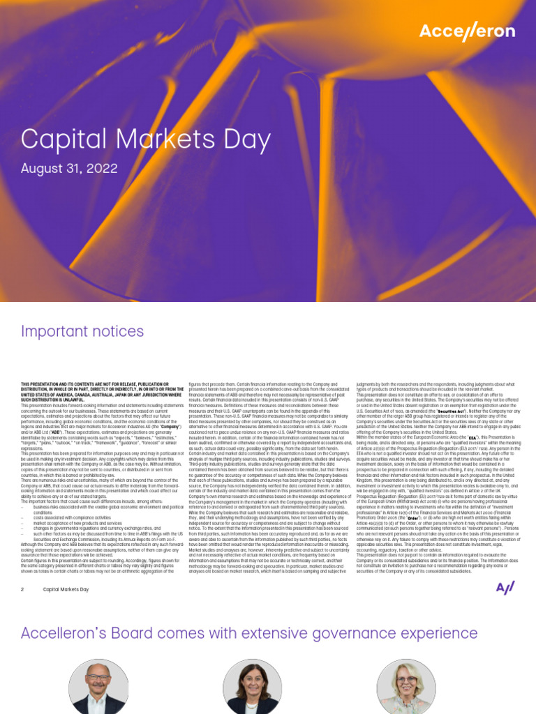 Accelleron Capital Markets Day Overview | PDF | Climate Change ...