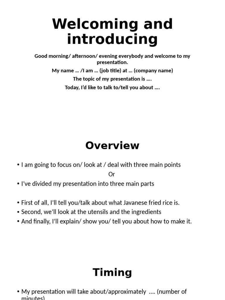 Presentation Structure and Tips | PDF