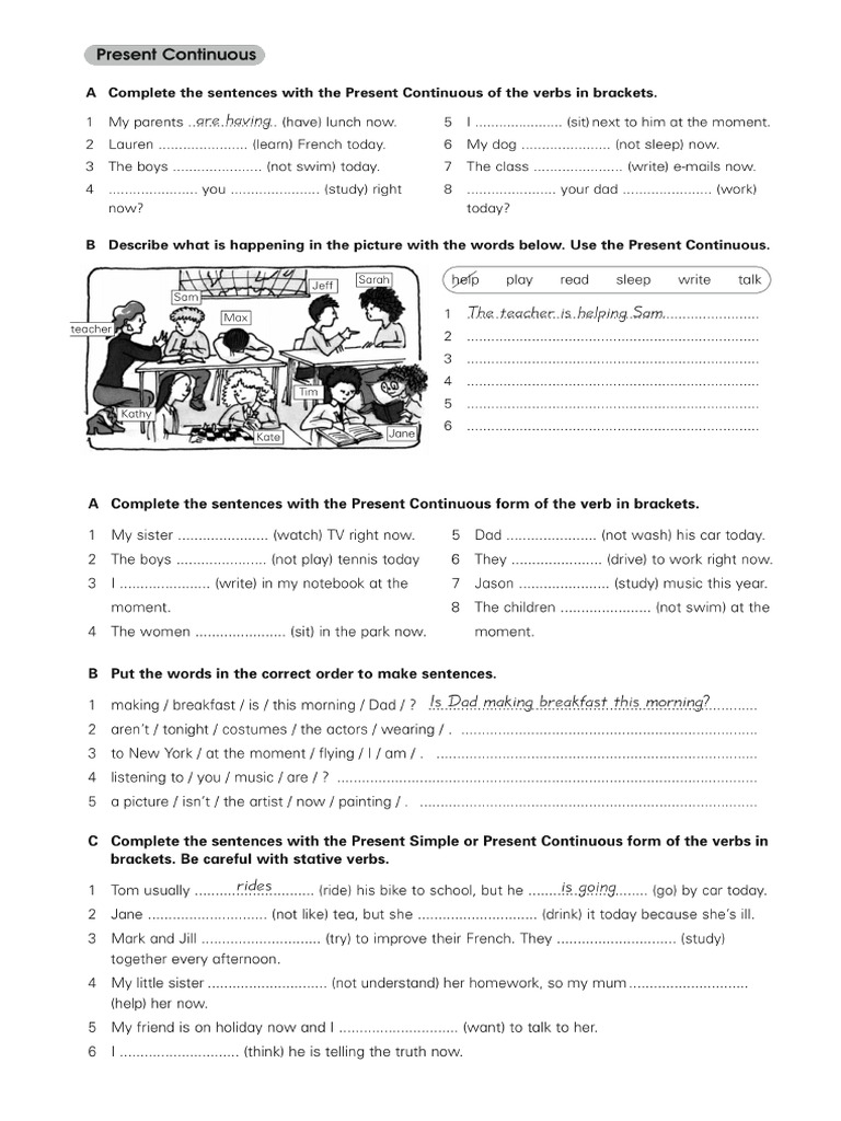 Present Continuous | PDF
