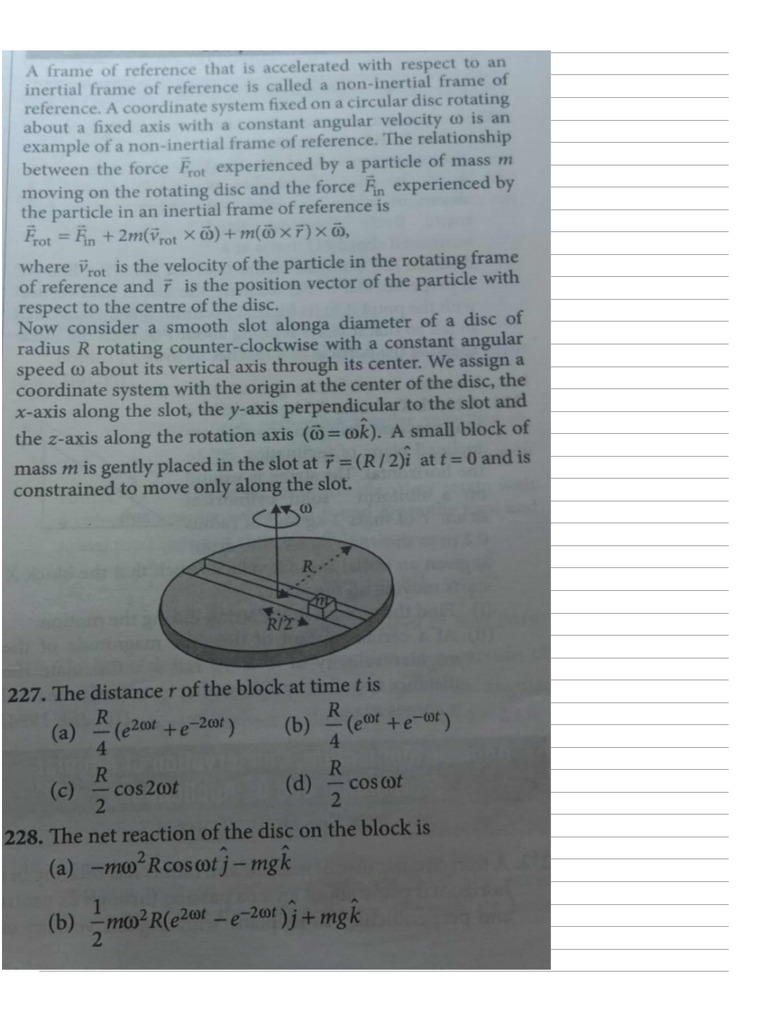 Rotating Frame of Reference. | PDF