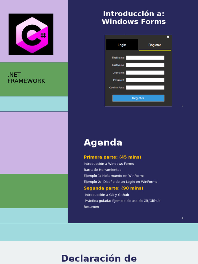 Introducción a Windows Forms y Git | PDF | Interfaces gráficas de ...