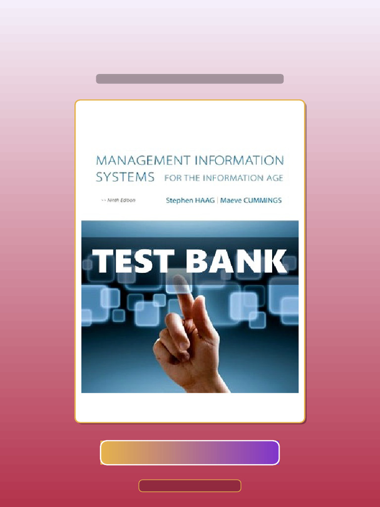 Test Bank of Management Information Systems For The Information Age 9th ...