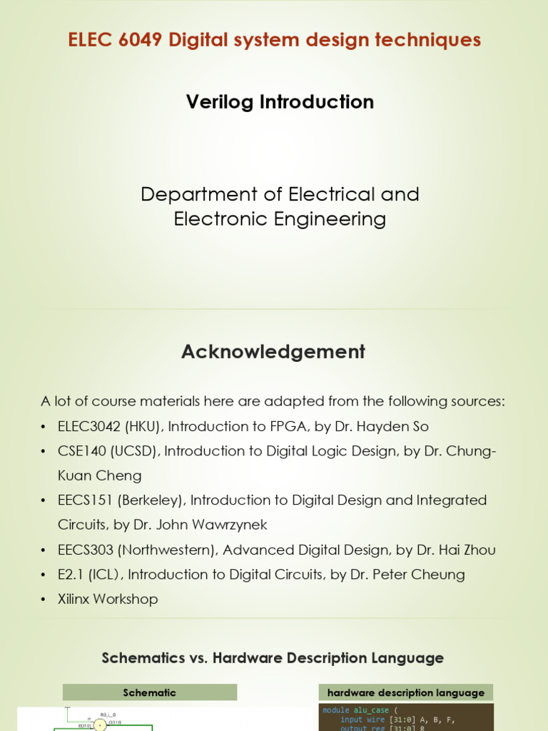 Digital System Design with Verilog | PDF | Hardware Description ...