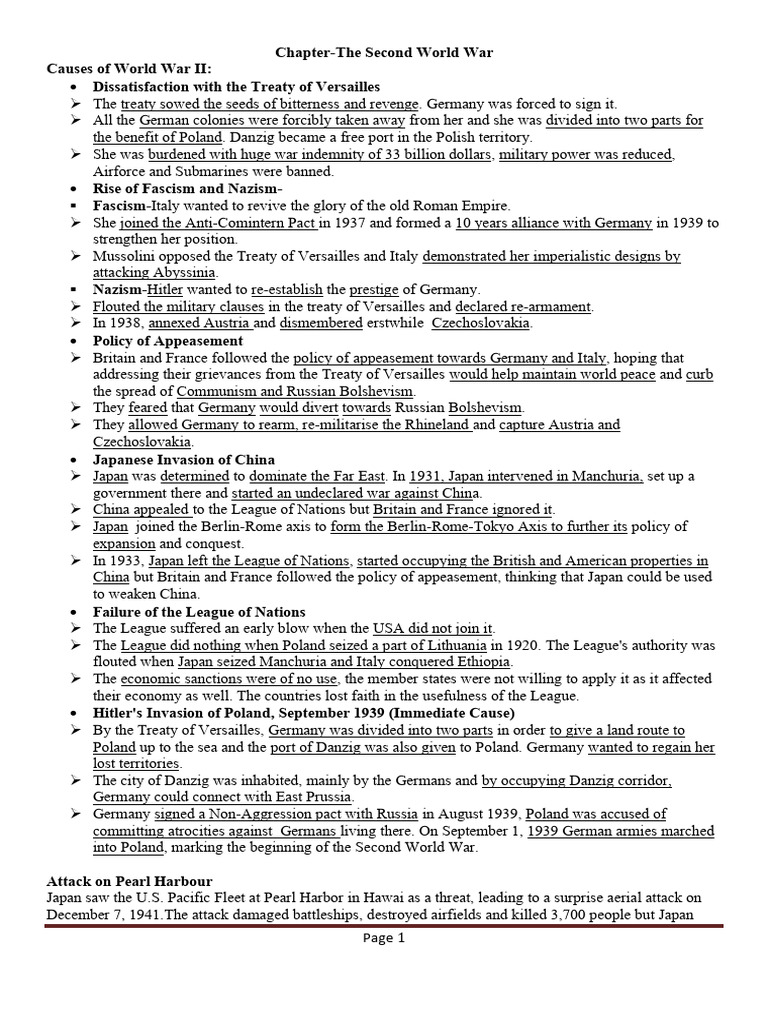 Causes and Consequences of WWII | PDF | World War II | Axis Powers