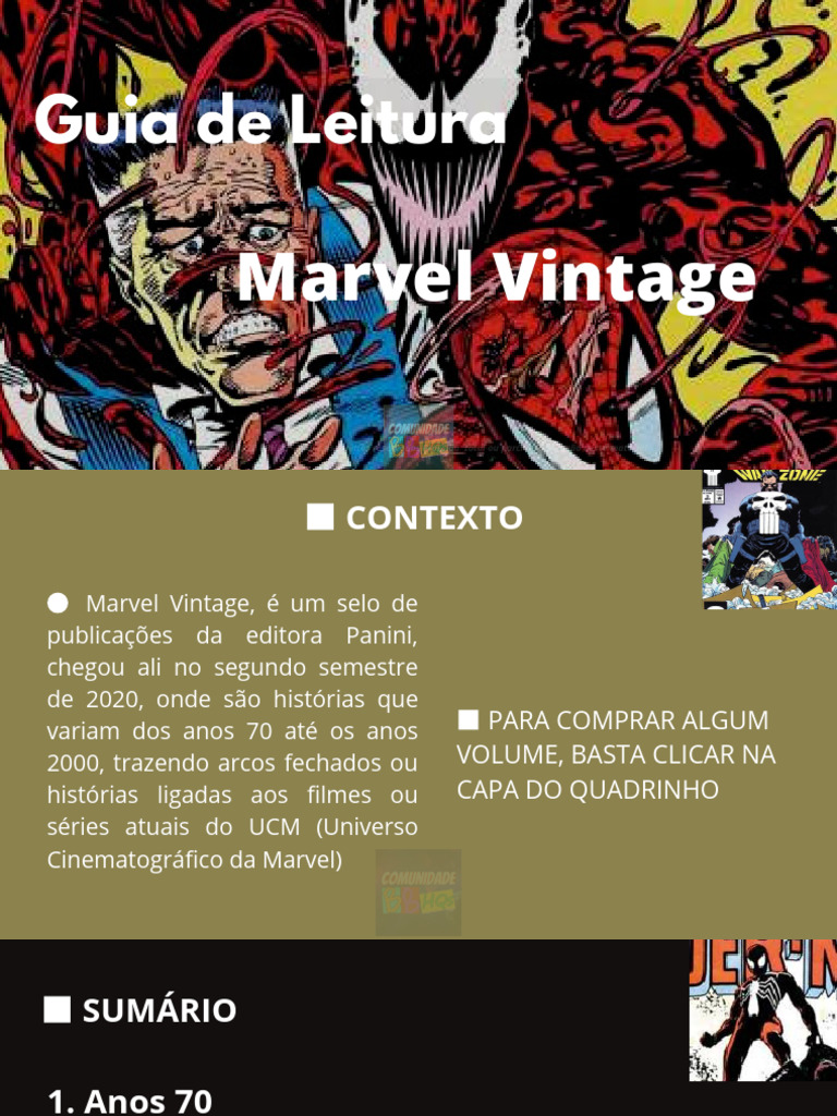 Guia Completo Marvel Vintage | PDF | Marvel Comics | Homem-Aranha