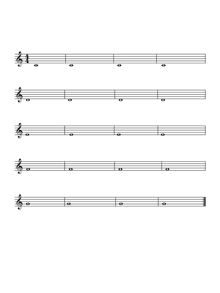Lesson On Semibreve | PDF