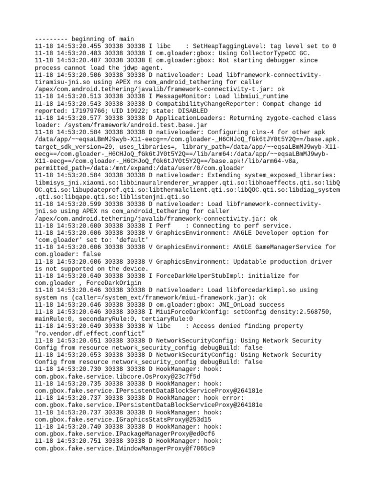 Android GBox System Logs Analysis | PDF | Loader (Equipment) | Computer ...