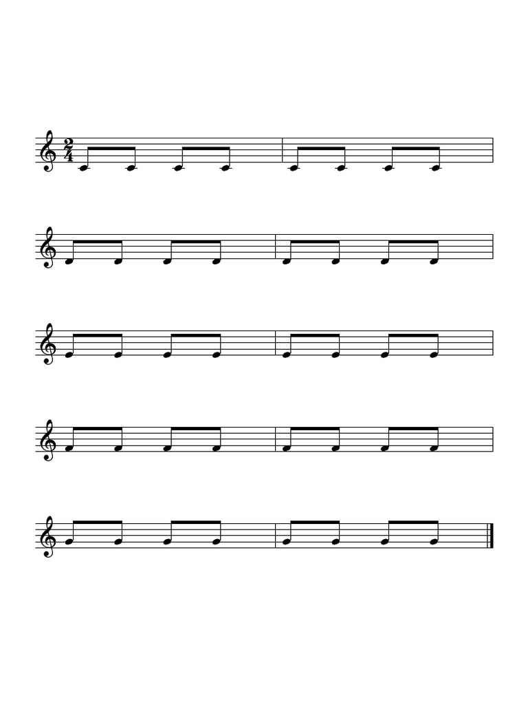 Lesson On Beamed Quavers | PDF