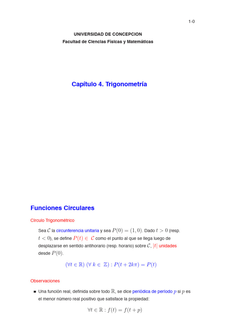 Funciones Circulares y Trigonometría | PDF | Trigonometría | Geometría