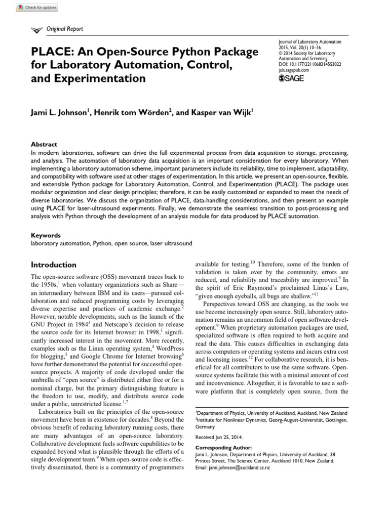 Open-Source Python for Lab Automation | PDF | Open Source | Python ...