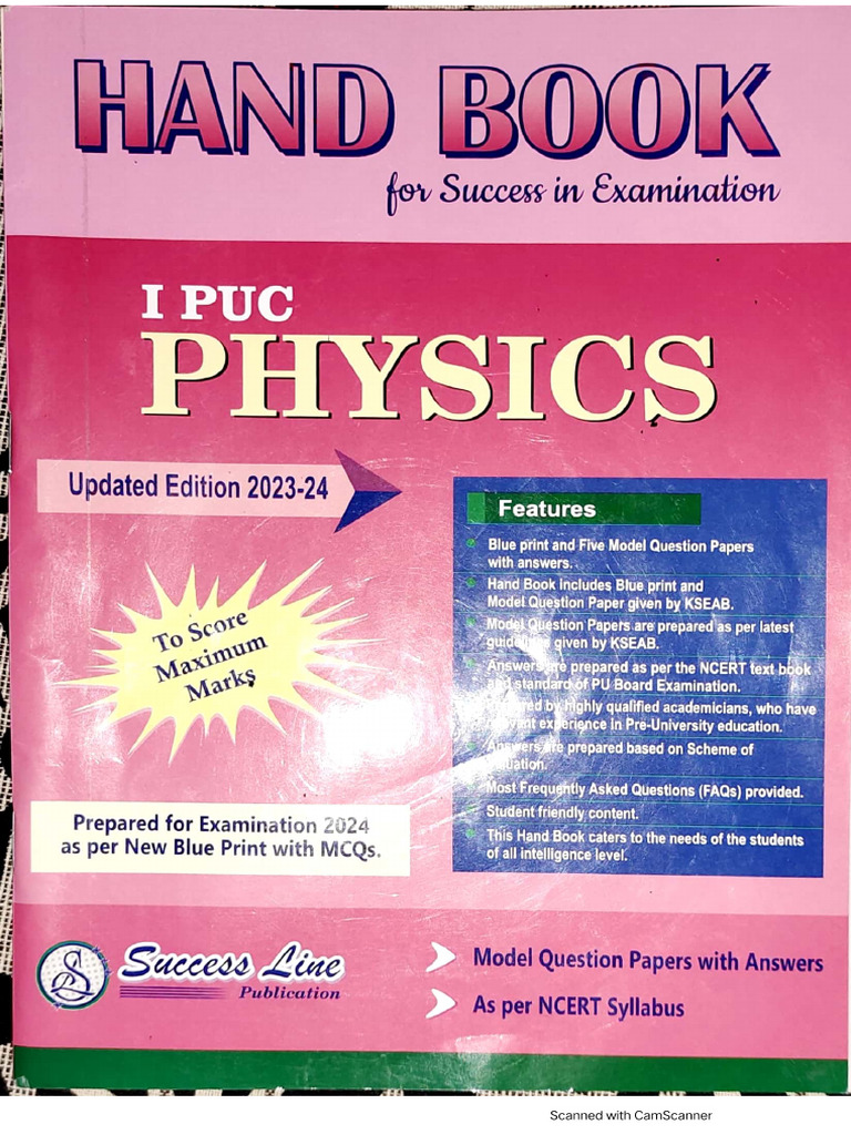 1st Pu Physics Hand Book | PDF