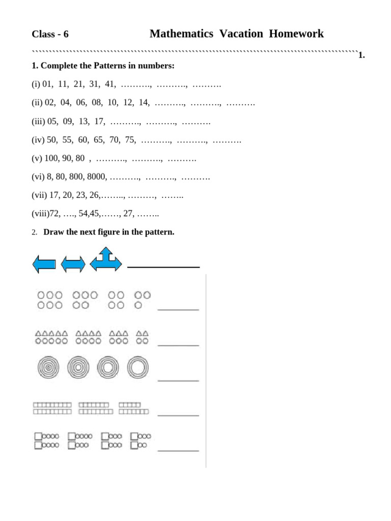 Vacation Homework 6 | PDF