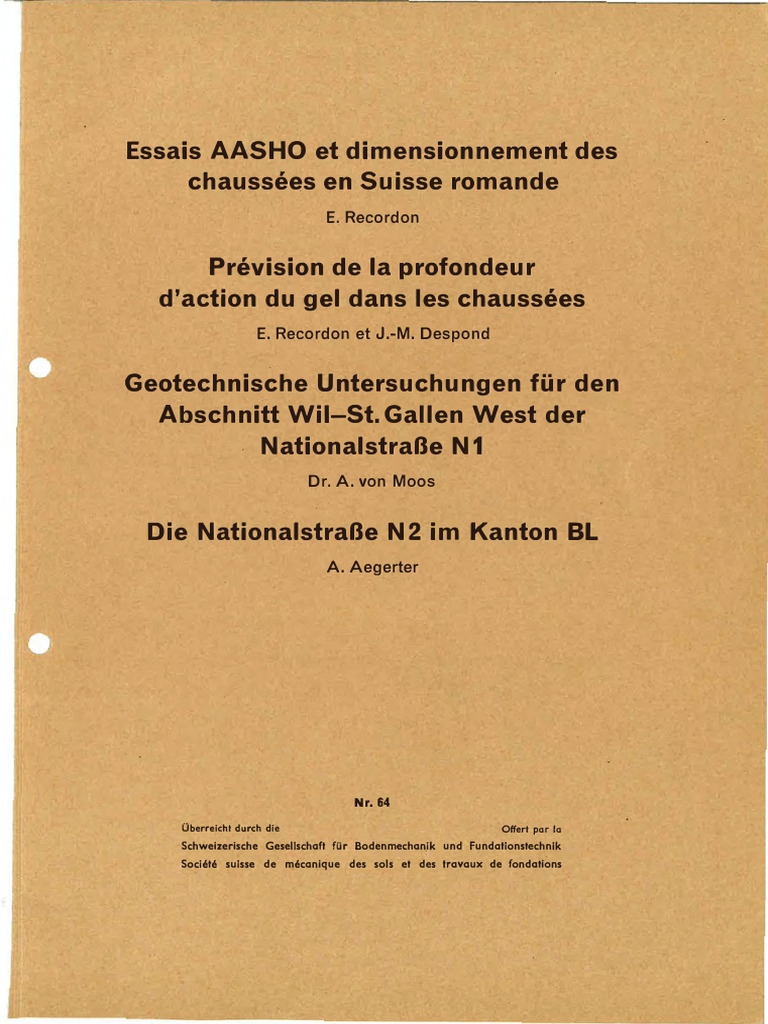 ESSAI AASHO en Suisse Normande | PDF