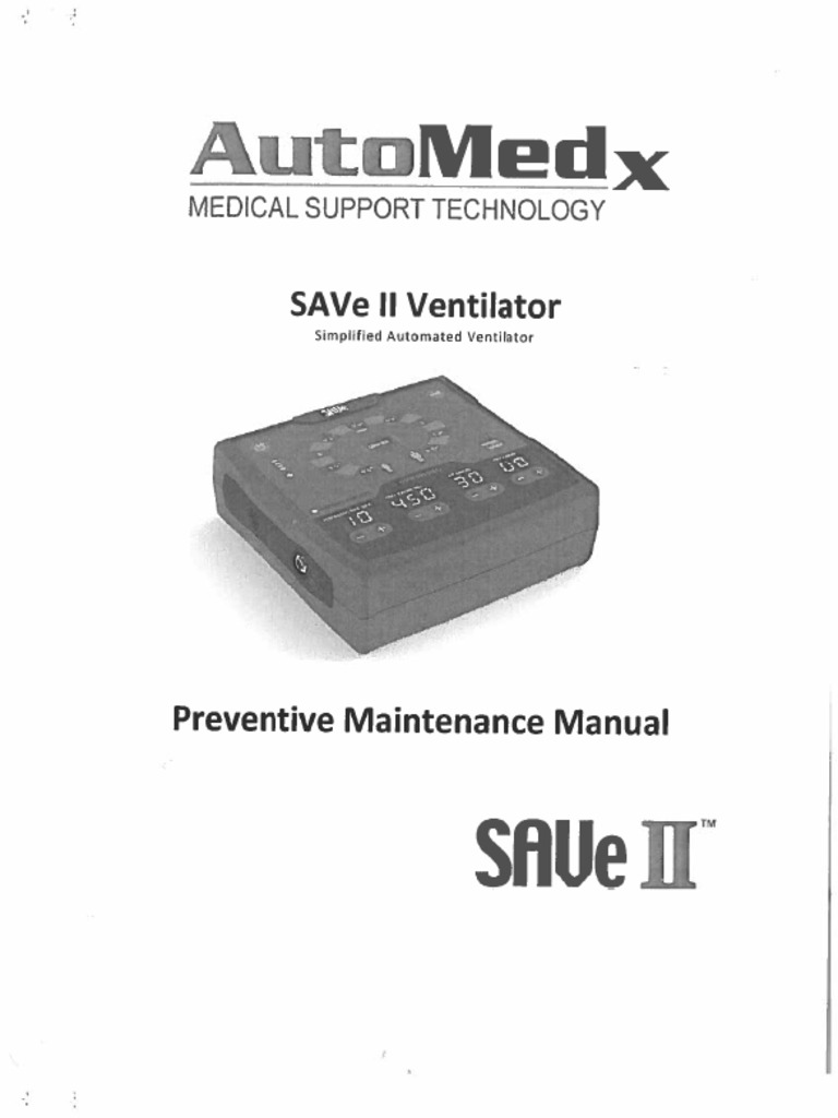 Save II Vent PM Manual | PDF