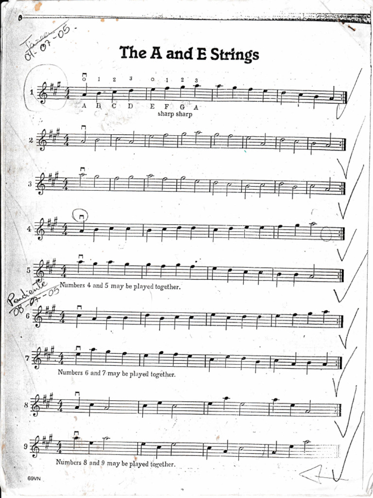 A and E String Combinations Guide | PDF