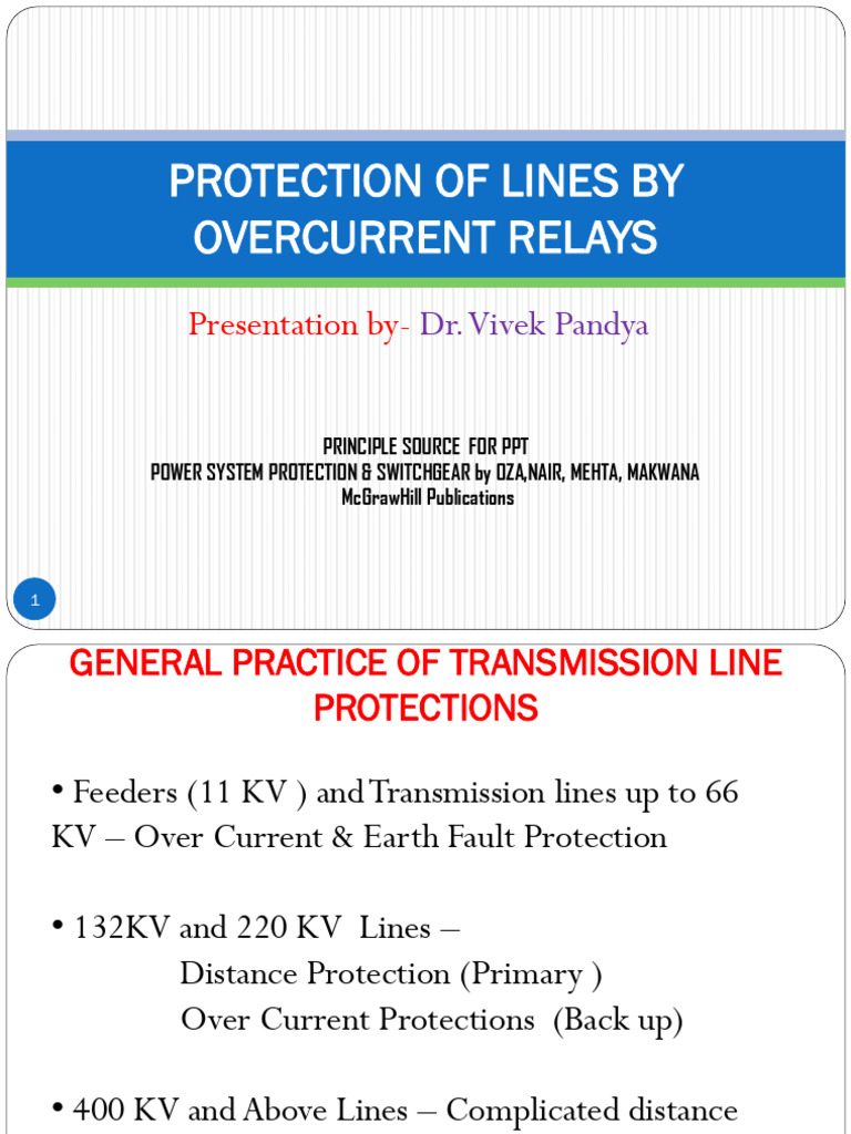 Overcurrent Relay Protection for Power Lines | PDF | Relay | Electronics