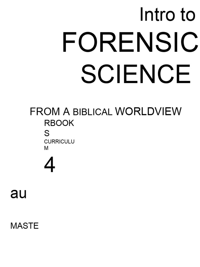 Intro To Forensic Science Student Textbook | PDF | Forensic Science